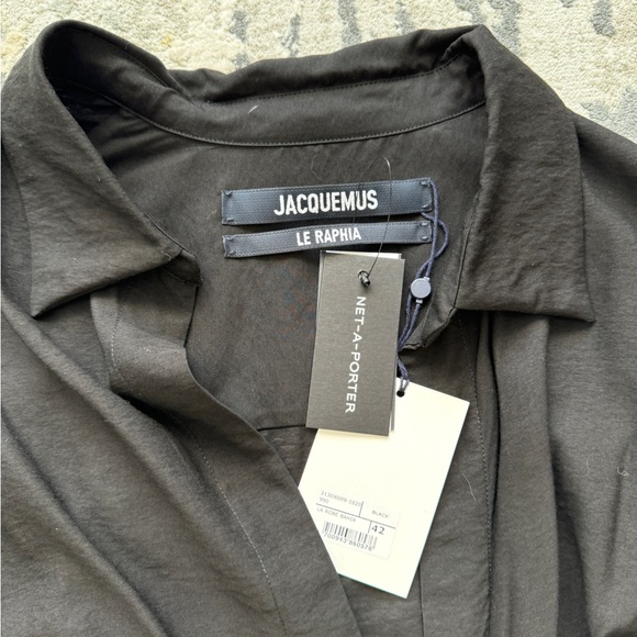 JACQUEMUS Black Le Raphia 'La robe Bahia' Minidress 42 NWT - Picture 2 of 7